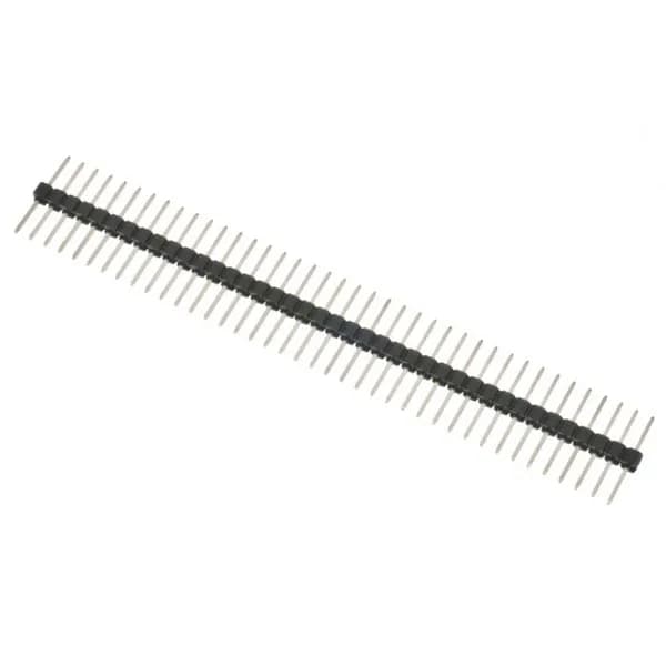 2.54mm 40Pin Single Row Black Male Header Needle (Pack of 2pcs)