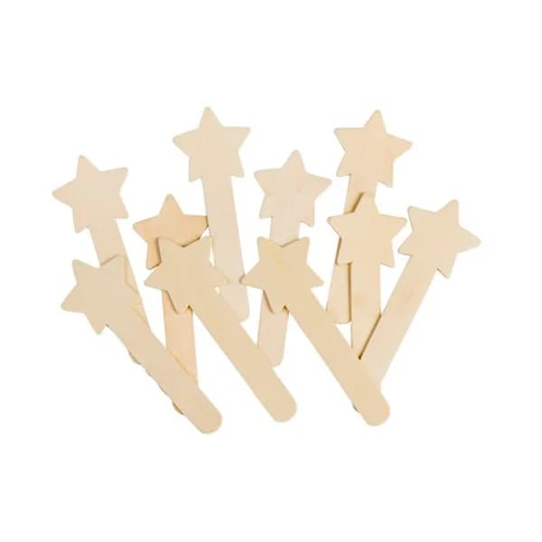 Wood Craft Sticks - Stars