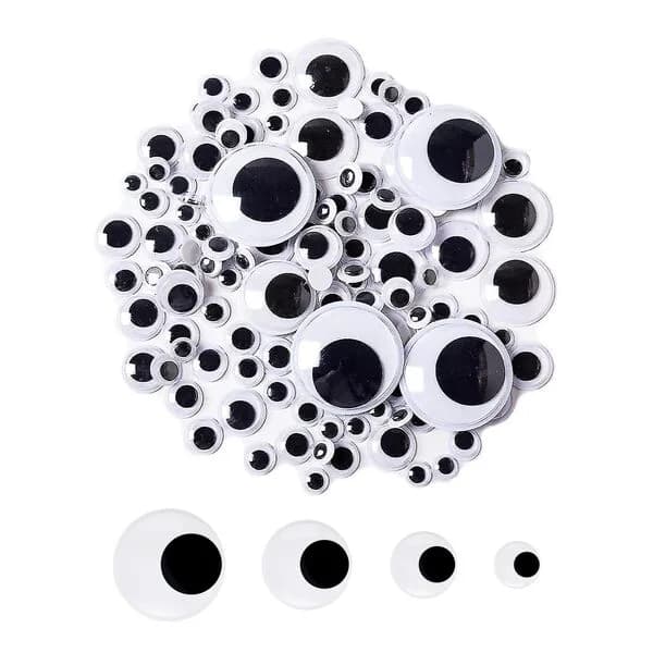 Wiggly Eyes - Black 200PCS