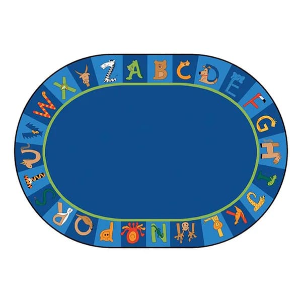 A to Z Animals Oval - Large