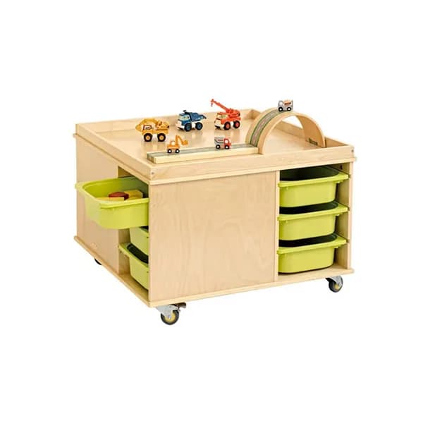 Multi-function Activity Play Table With 12 Storage Box