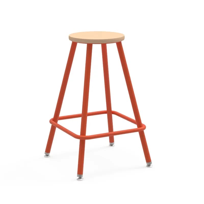 Stool with Wooden Seat - H762mm