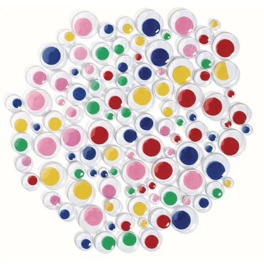 Wiggly Eyes - Coloured 100PCS