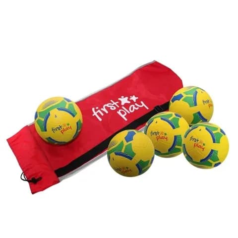 Moulded Rubber Football Pack of 5 In Bag