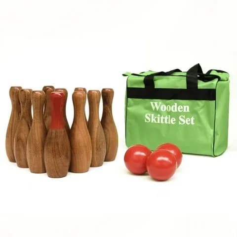 Wooden Skittle Set