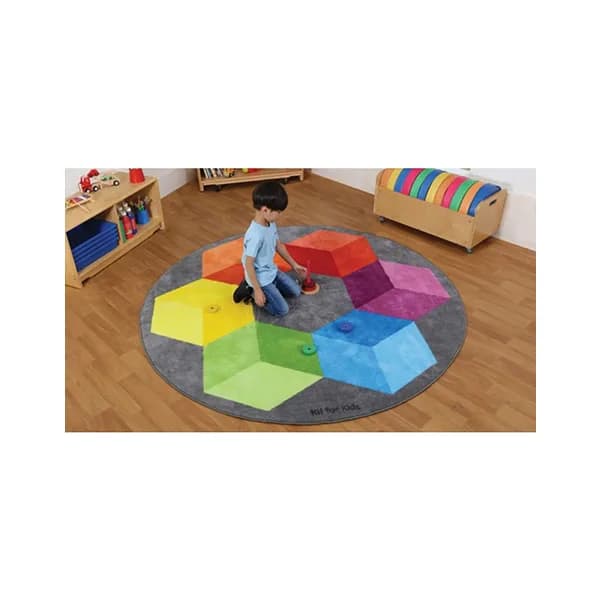 Rainbow Circular Polygons Carpet