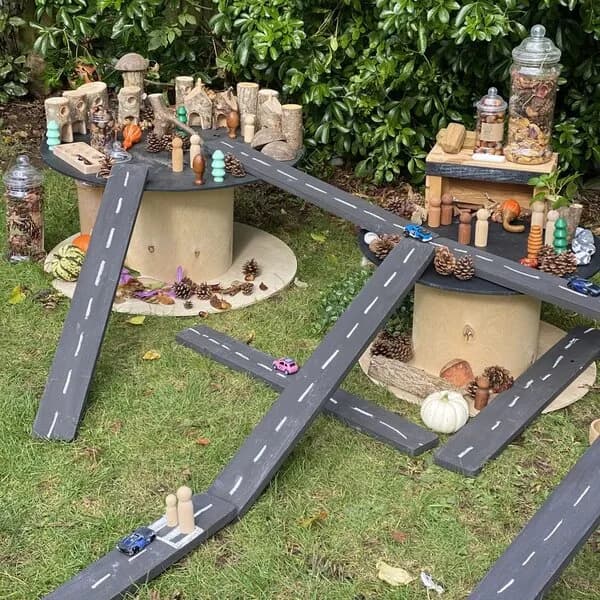 Outdoor Chalkboard Railway