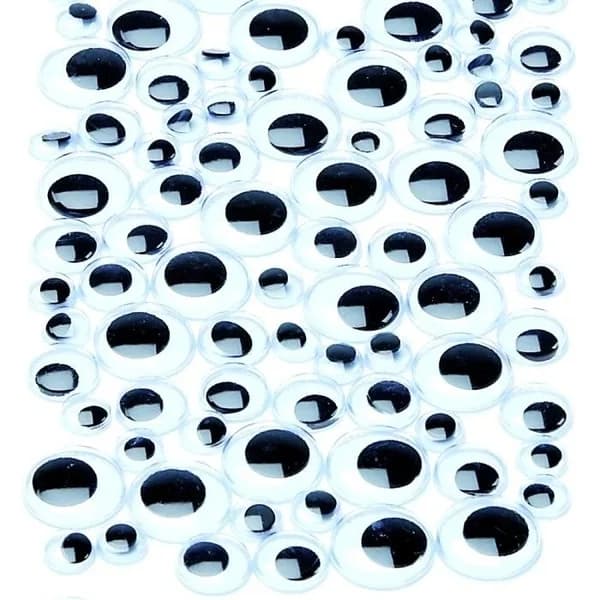 Wiggly Eyes - Black 100PCS