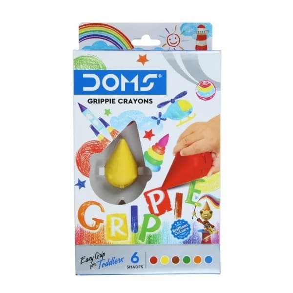 DOMS Grippie Crayons 6 Shades
