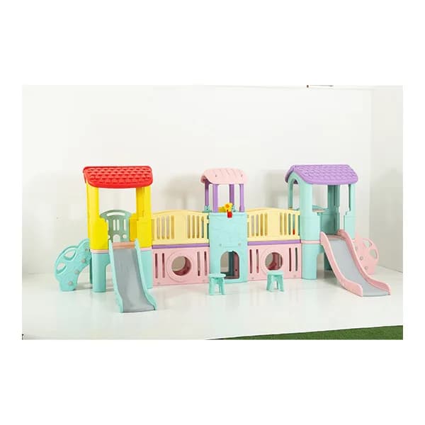 Playhouse with Slides and Two Chairs