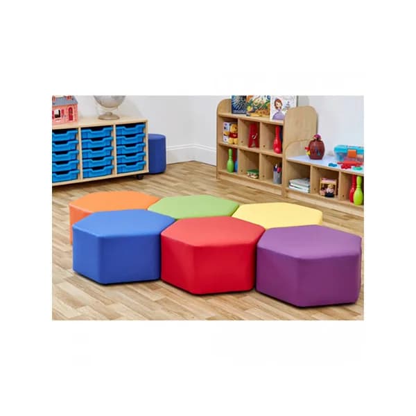 Large Hexagon Foam Seat – Set of 6