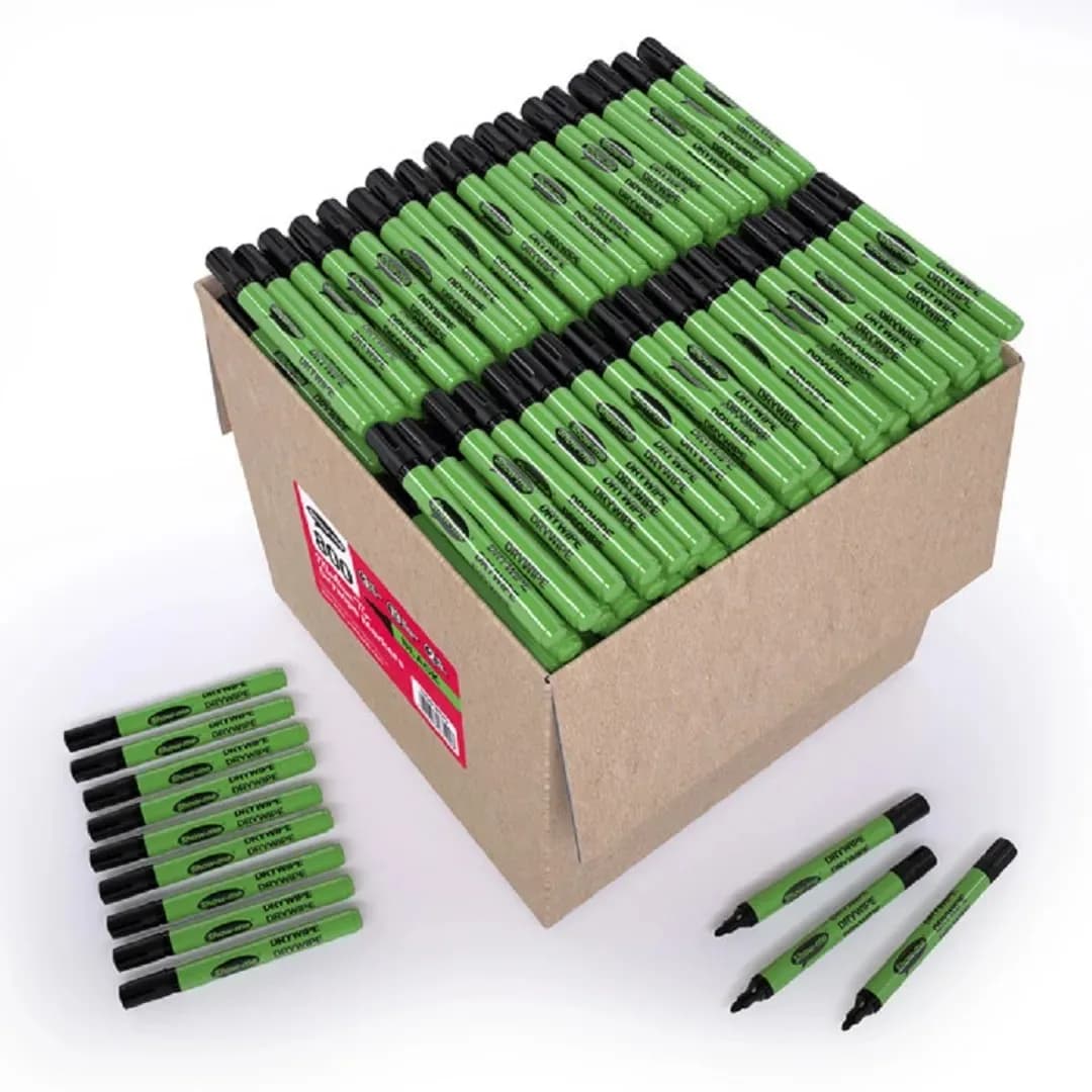 Whiteboard Markers - Medium Tip - Black - Pack of 800