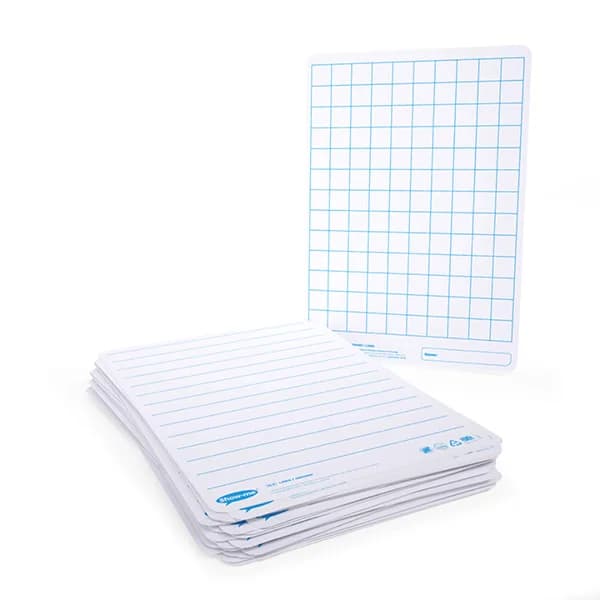 A4 Double Sided/Lined and Gridded Whiteboards, Pack of 35