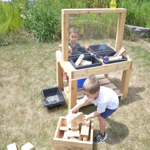 4 Bin Sensory Table with Divider
